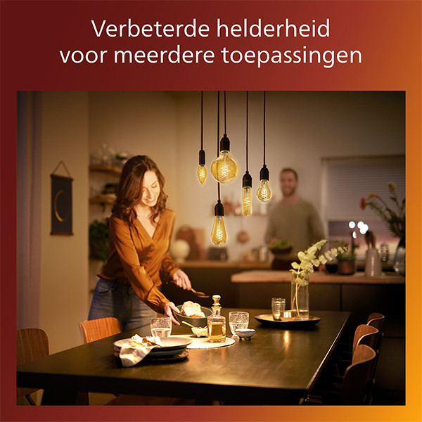 Philips LED lamp E27 | Kogel P45 | Filament | Goud | 1800K